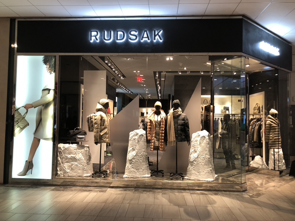 Index Creative incorporate our faux rocks into their display at Rudsak locations in New York and Boston