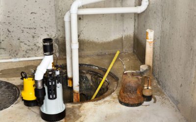 A photo of a sump pump in a basement